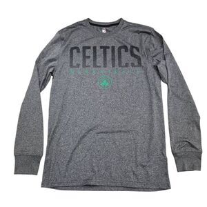 UNK Boston Celtics Basketball NBA‎ Shirt Men's T-Shirt Small Gray Long Sleeve